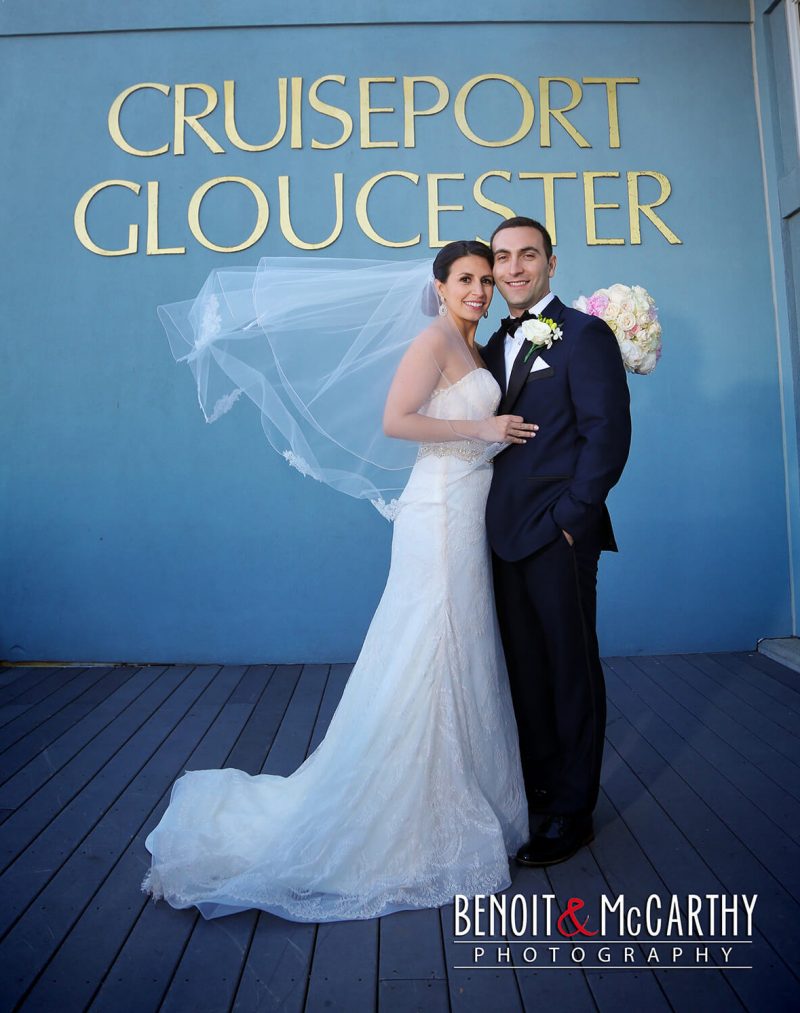 Bride & Groom at Cruiseport Gloucester