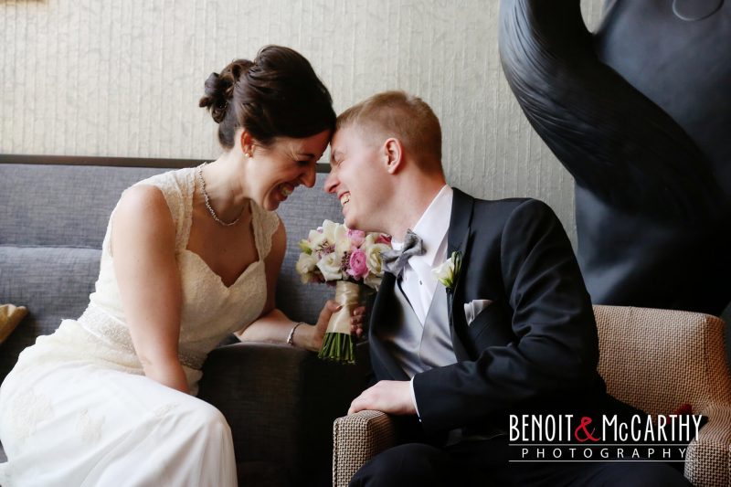 Bride & Groom Portrait at Marriott Long Wharf