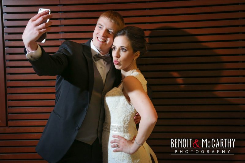 Bride & Groom Selfie at Marriott Long Wharf