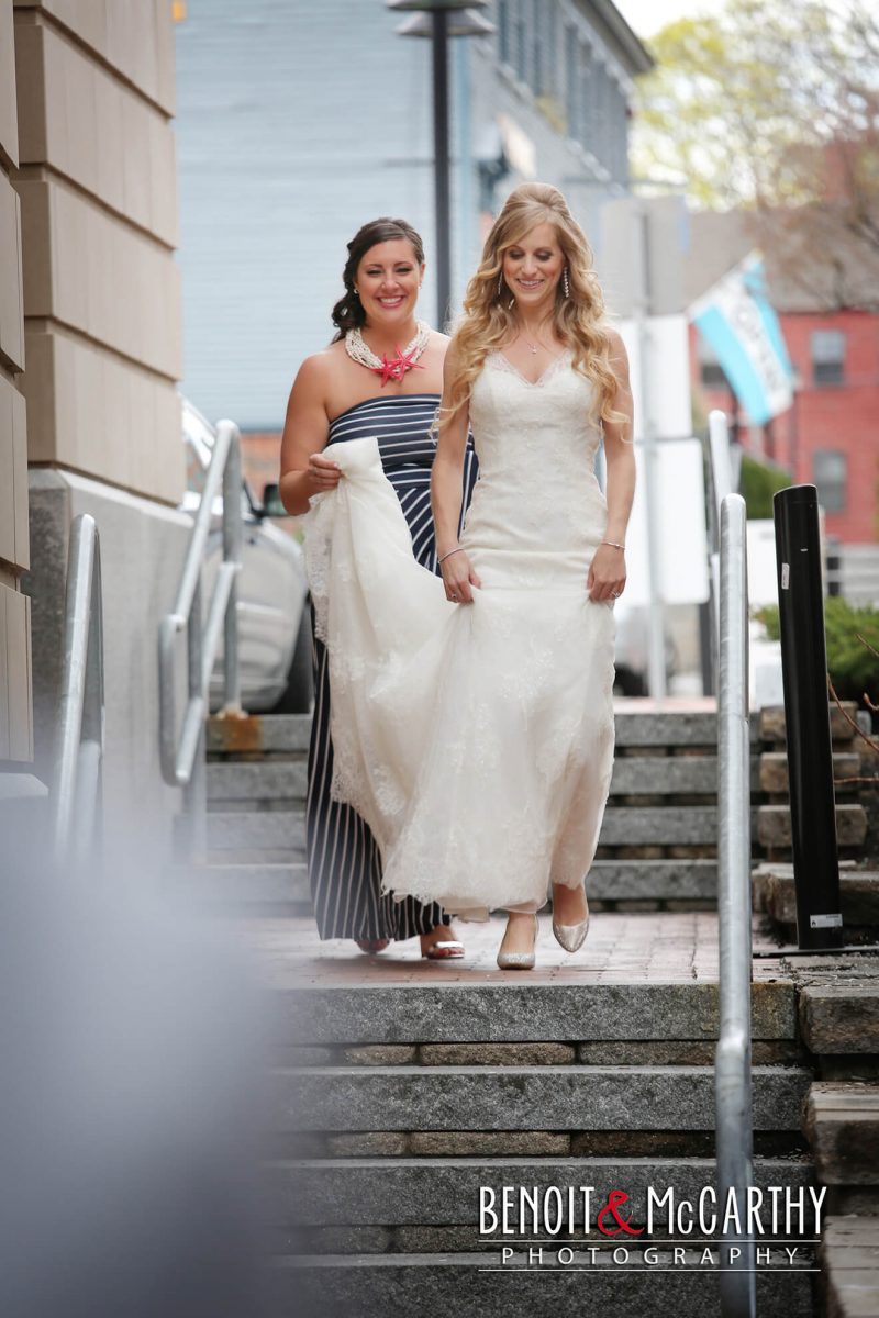 Bride Walk for First Look at Portsmouth Harbor Events