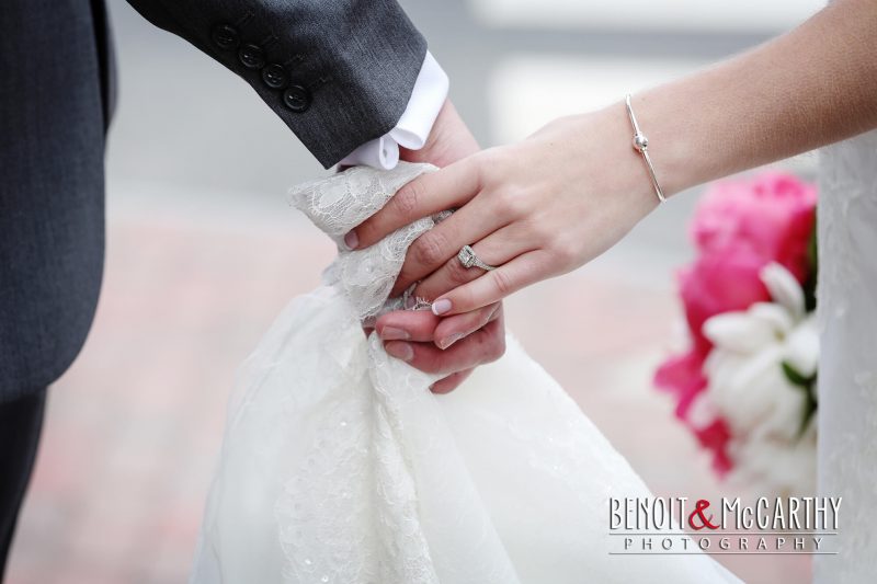 Romanic Holding Hans of Bride & Groom at Portsmouth Harbor Events