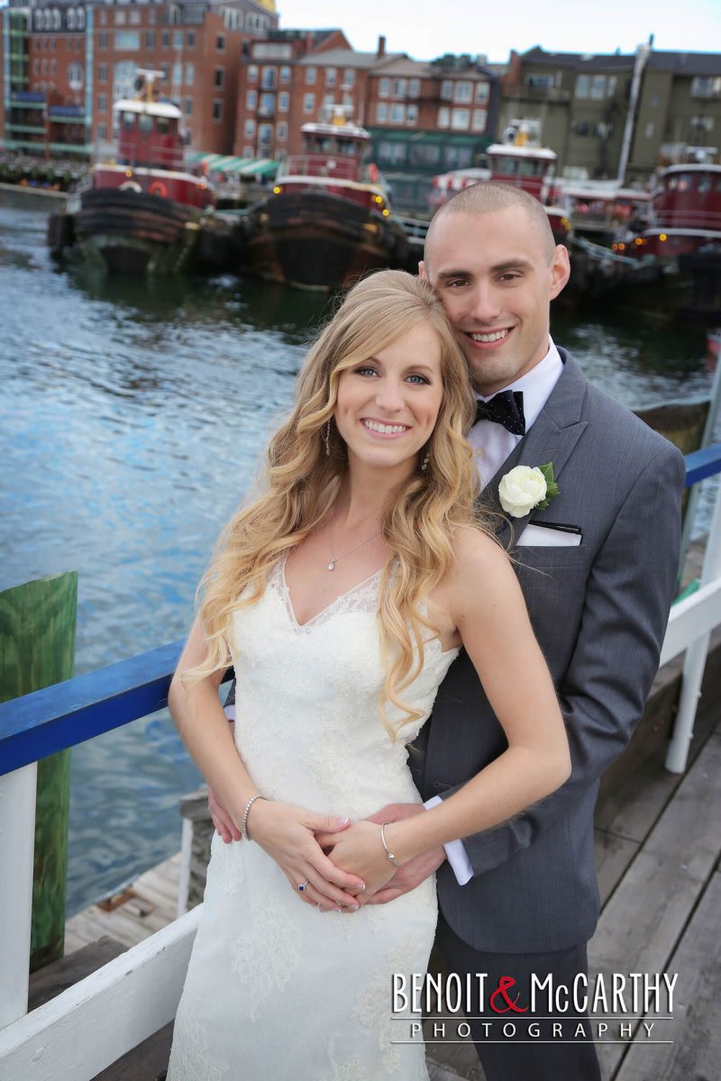 Bride & Groom on Water Front at Portsmouth Harbor Events